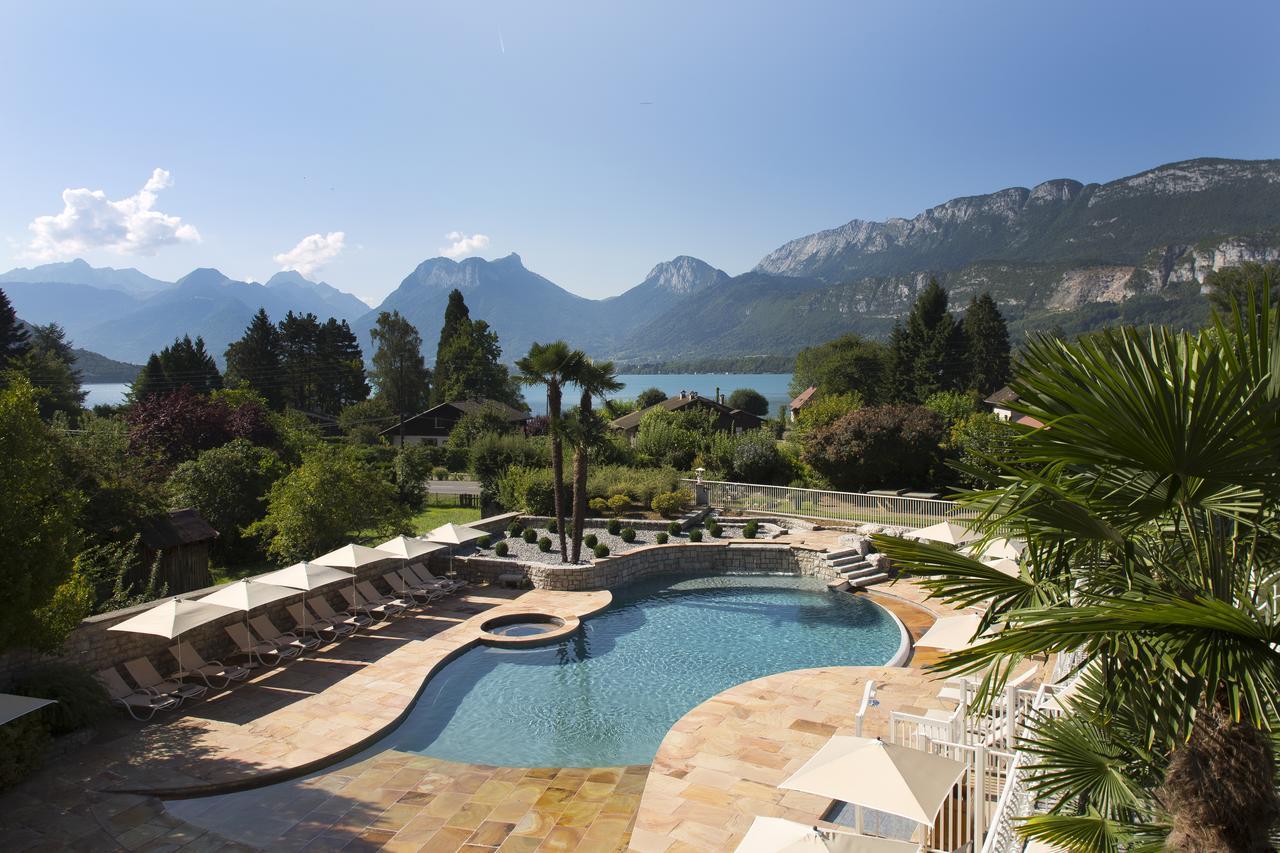 Hotel Les Grillons Talloires Bagian luar foto